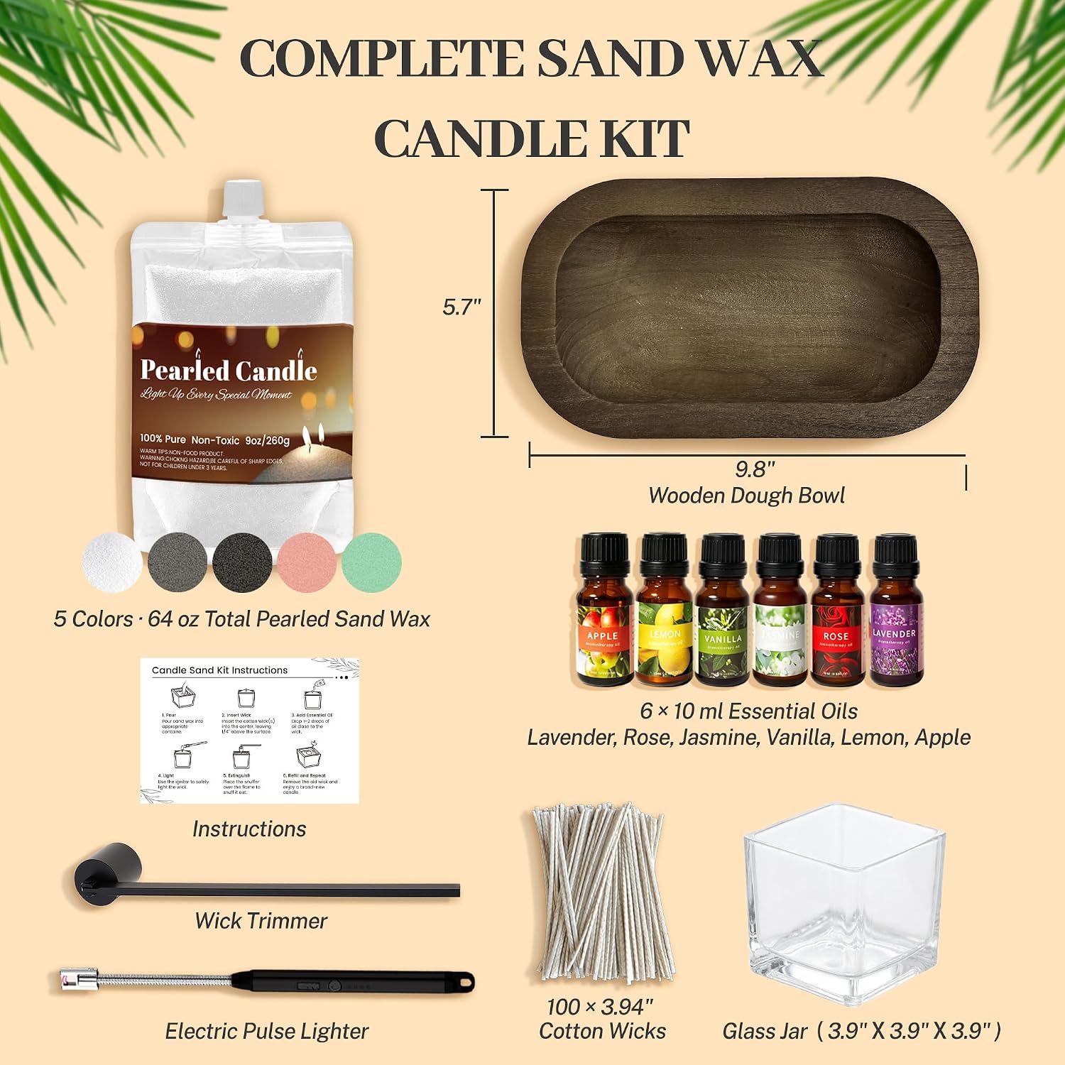 64 Oz Pearled Candle Sand with - Home Fragrance Candles review and price
