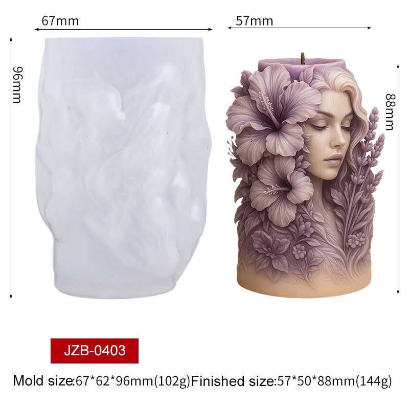 3D Hibiscus Flower Woman Godde - Home Fragrance Candles review and price